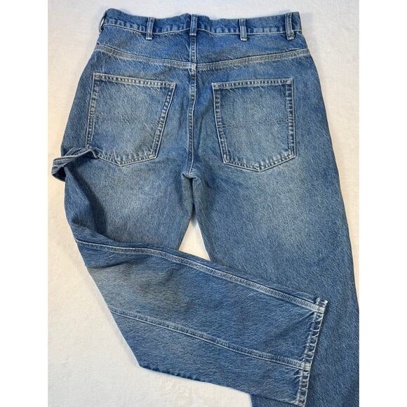 Reformation Denim Kealy Carpenter Utility Jeans 30 High Rise Relaxed Straight - Picture 8 of 13